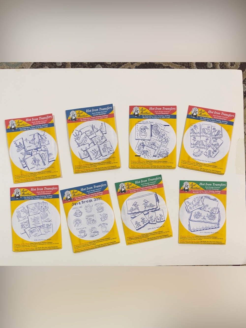 Aunt Martha’s Hot Iron Transfers Dogs Cats Kittens Birds butterflies